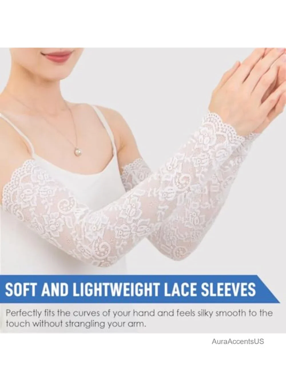 Floral Lace Arm Sleeves for Women Wedding Tea Party Engagement Dress